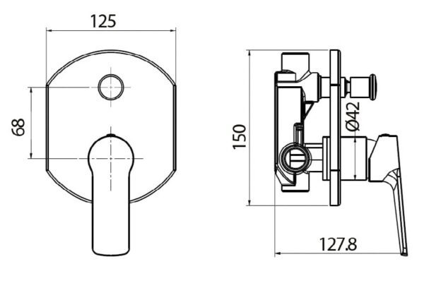 Vienna Shower Mixer with Diverter - Image 2