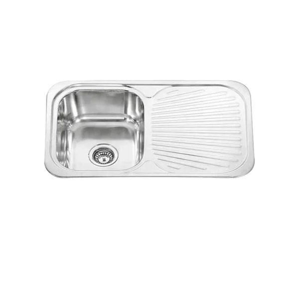 DANTE Single Bowl Sink with Tap Hole and Drainer