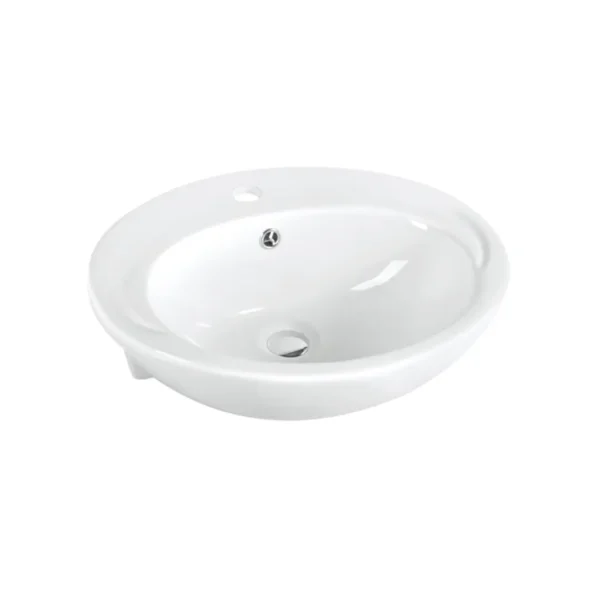 ROUND GLOSS BASIN WITH TAPMOUNT