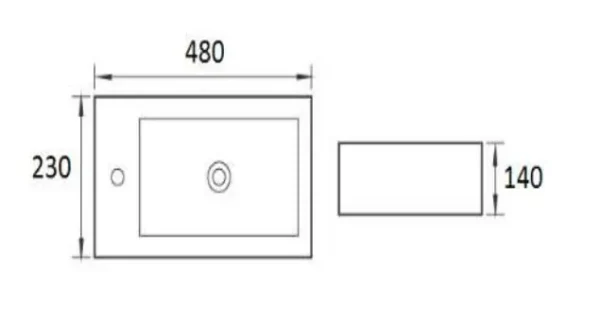 RECTANGLE GLOSS BASIN - Image 2